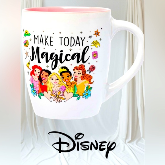 Silver Buffalo Disney Princess Magical Jumbo Curved Ceramic Mug, 25 Ounces - Picture 1 of 5